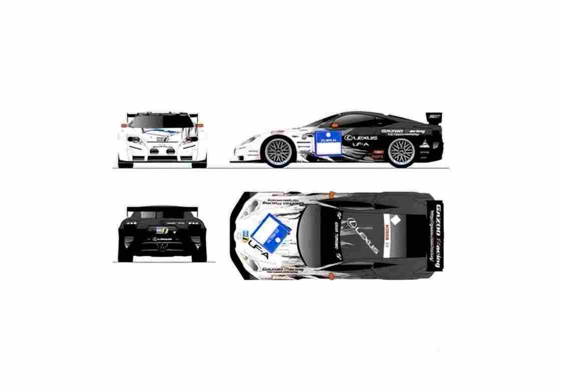 Blueprint Lexus LF A Nurburgring 24 hrs Coupe 01 A4 Photo Print