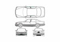 Blueprint Lexus LS 400 Sedan 1997 A4 Photo Print