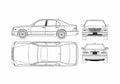 Blueprint Lexus LS 430 Sedan 2003 A4 Photo Print