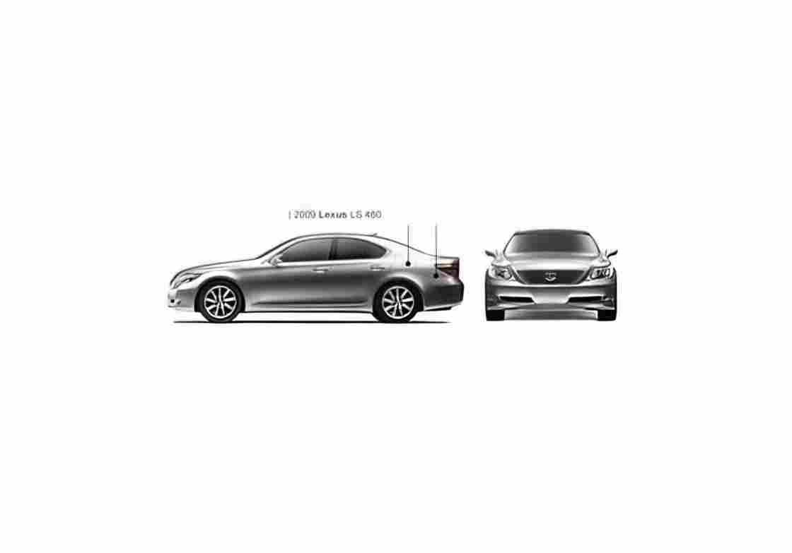 Blueprint Lexus LS 460 Sedan 2009 01 A4 Photo Print