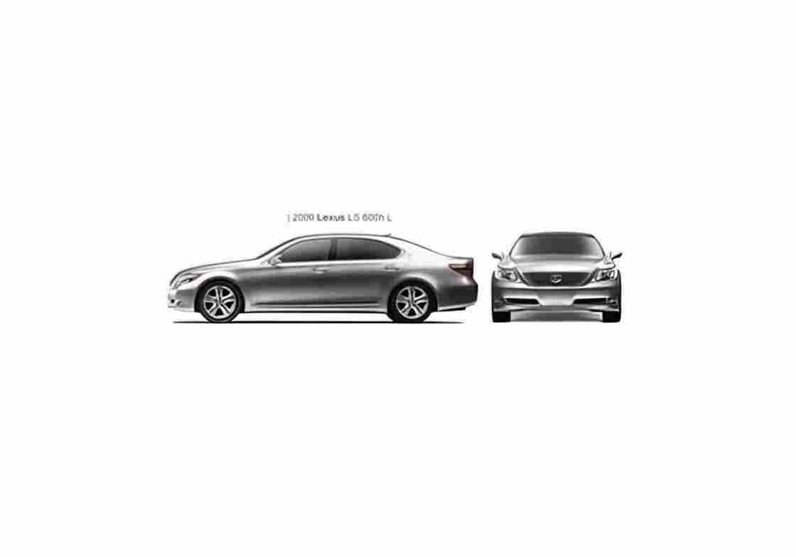 Blueprint Lexus LS 600h L Limousine 2009 01 A4 Photo Print