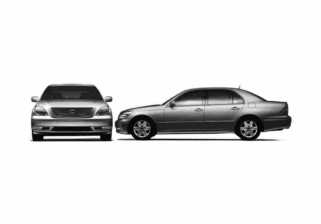 Blueprint Lexus LS Sedan 2005 A4 Photo Print