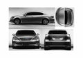 Blueprint Lexus LS Sedan 2008 A4 Photo Print