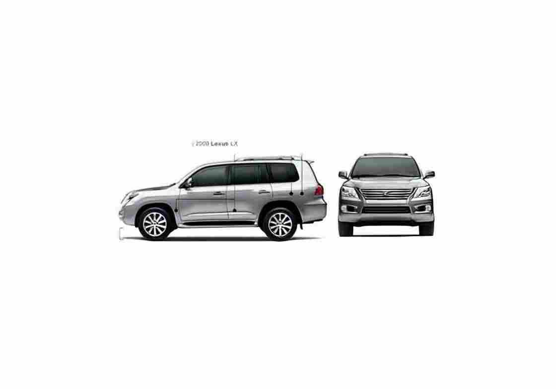 Blueprint Lexus LX SUV 2009 01 A4 Photo Print