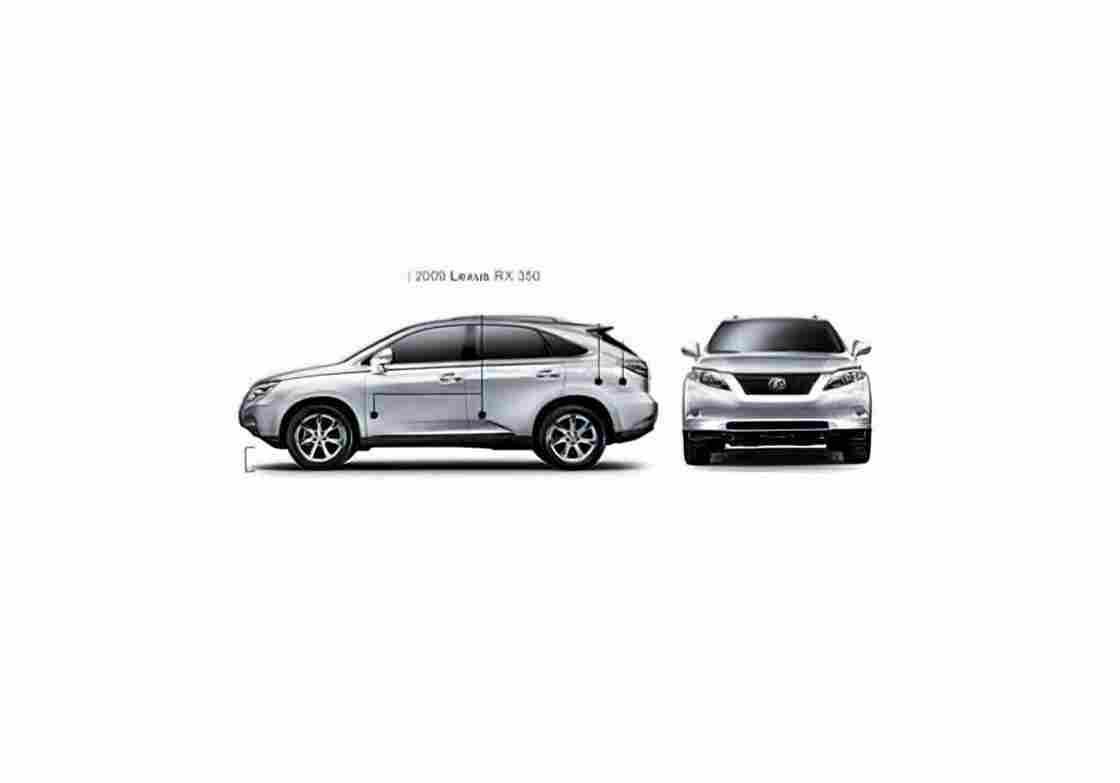 Blueprint Lexus RX 350 SUV 2009 01 A4 Photo Print
