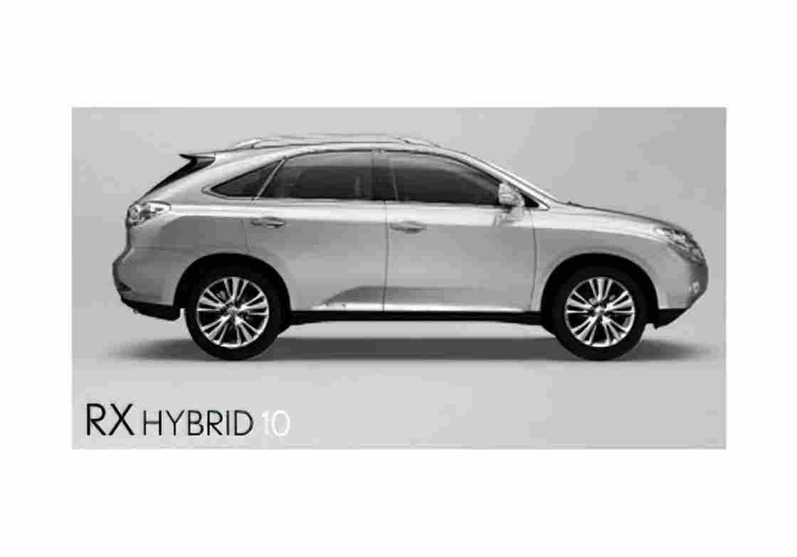 Blueprint Lexus RX Hybrid SUV 2010 A4 Photo Print
