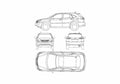 Blueprint Lexus RX SUV 2007 A4 Photo Print