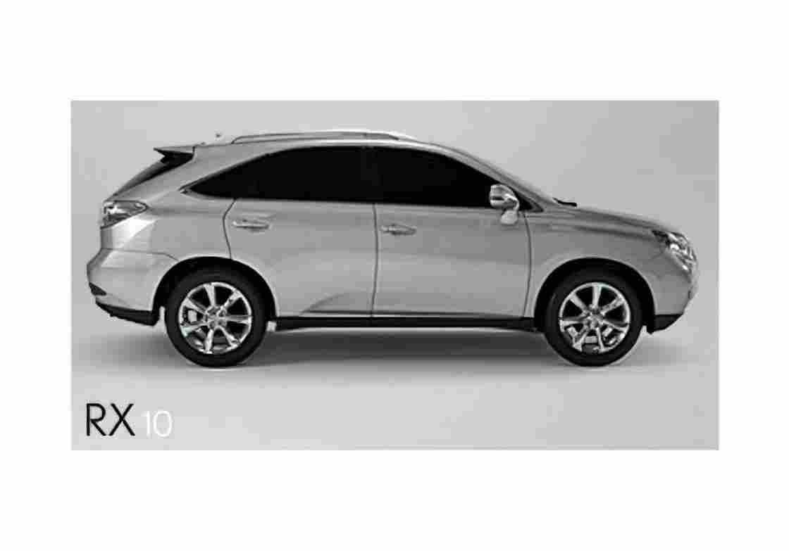 Blueprint Lexus RX SUV 2010 A4 Photo Print