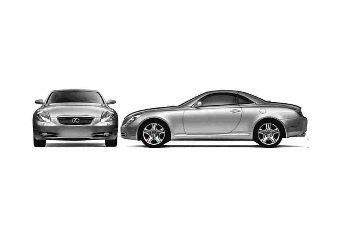 Blueprint Lexus SC Coupe 2005 A4 Photo Print
