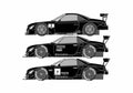 Blueprint Lexus SC430 GT500 Super GT Coupe 2006 A4 Photo Print