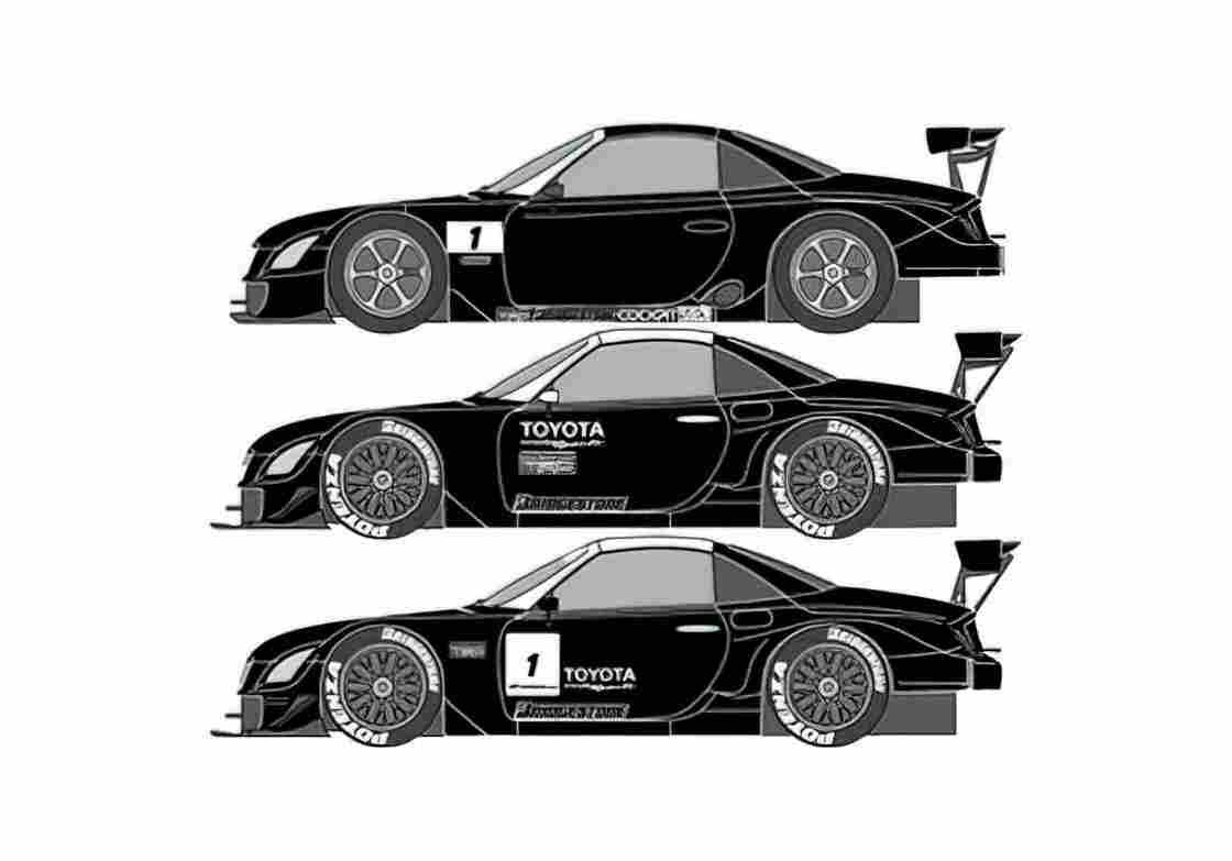 Blueprint Lexus SC430 GT500 Super GT Coupe 2006 A4 Photo Print