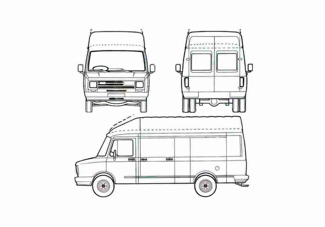 Blueprint Leyland Motors DAF 3.5 t Hi Loader Van A4 Photo Print