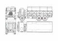 Blueprint Leyland Motors Hippo Truck 1944 A4 Photo Print