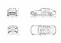 Blueprint MERCEDES BENZ C Class Coupe C205) 2016 1 01 01 A4 Photo Print