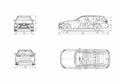 Blueprint MERCEDES BENZ C Class T Modell S205) 2018 1 01 01 A4 Photo Print