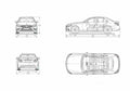 Blueprint MERCEDES BENZ C Class W205) 2018 0 01 01 A4 Photo Print