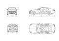 Blueprint MERCEDES BENZ CLS Class C257) 2018 1 01 01 A4 Photo Print