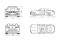 Blueprint MERCEDES BENZ E 53 Cabrio A238) 2020 1 01 01 A4 Photo Print