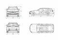 Blueprint MERCEDES BENZ E Class T Modell S213) 2016 1 01 01 A4 Photo Print