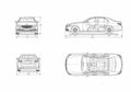 Blueprint MERCEDES BENZ E Class W213) 2016 1 01 01 A4 Photo Print
