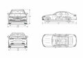 Blueprint MERCEDES BENZ E Class W214) 2020 1 01 01 A4 Photo Print