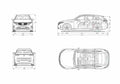 Blueprint MERCEDES BENZ EQC 400 2019 1 01 A4 Photo Print