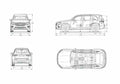 Blueprint MERCEDES BENZ GLB Class X247) 2019 1 01 A4 Photo Print