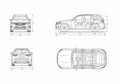 Blueprint MERCEDES BENZ GLC X253) 2019 1 01 A4 Photo Print