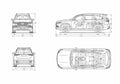 Blueprint MERCEDES BENZ GLS Maybach X167) 2020 1 01 A4 Photo Print