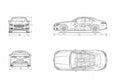 Blueprint MERCEDES BENZ S Class Coupe C217) 2017 1 01 A4 Photo Print