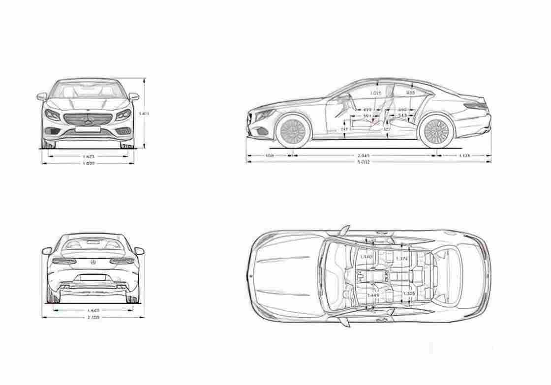 Blueprint MERCEDES BENZ S Class Coupe C217) 2017 1 01 A4 Photo Print