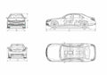 Blueprint MERCEDES BENZ S class W222) 2017 1 01 A4 Photo Print