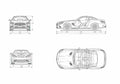 Blueprint MERCEDES BENZ SL Class R231) 2016 1 01 A4 Photo Print