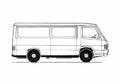 Blueprint Mercedes Benz 100D Van 1990 A4 Photo Print