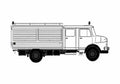 Blueprint Mercedes Benz 1113 Fire Truck 1974 A4 Photo Print
