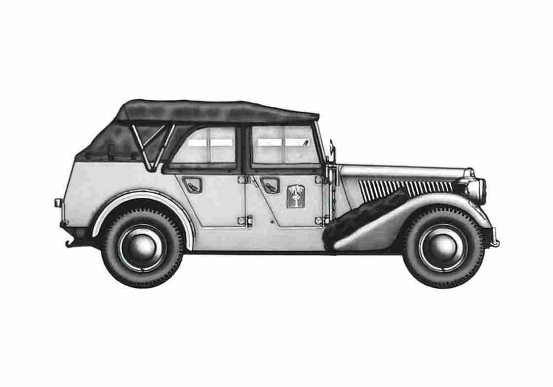 Blueprint Mercedes Benz 170VK Pkw Pfz2 SUV 1941 A4 Photo Print