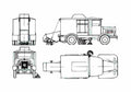Blueprint Mercedes Benz 2000 Truck 1930 A4 Photo Print