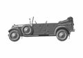 Blueprint Mercedes Benz 340 Cabriolet A4 Photo Print