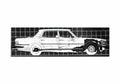 Blueprint Mercedes Benz 450SEL Sedan A4 Photo Print