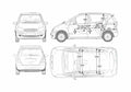 Blueprint Mercedes Benz A Class W168 Hatchback 2004 A4 Photo Print