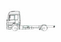 Blueprint Mercedes Benz Actros 18 II Lowliner Truck A4 Photo Print