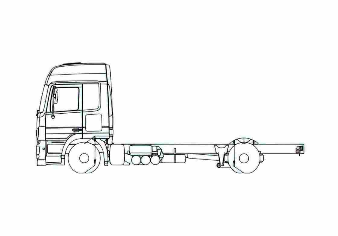 Blueprint Mercedes Benz Actros 18 II Lowliner Truck A4 Photo Print