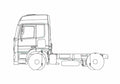 Blueprint Mercedes Benz Actros 18 IIS Lowliner Truck A4 Photo Print