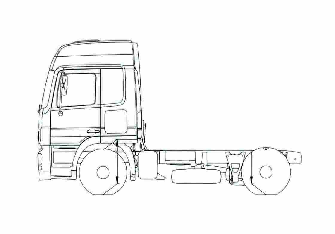 Blueprint Mercedes Benz Actros 18 IIS Lowliner Truck A4 Photo Print