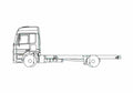 Blueprint Mercedes Benz Actros 18I Truck A4 Photo Print