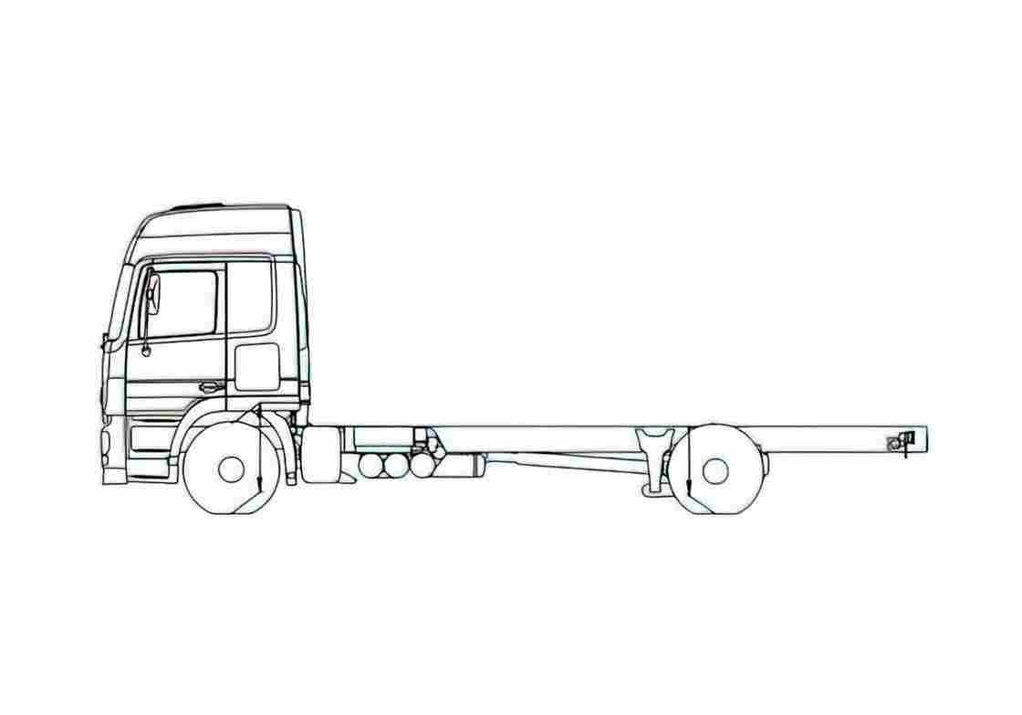 Blueprint Mercedes Benz Actros 18I Truck A4 Photo Print