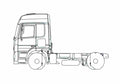 Blueprint Mercedes Benz Actros 18LS Truck A4 Photo Print