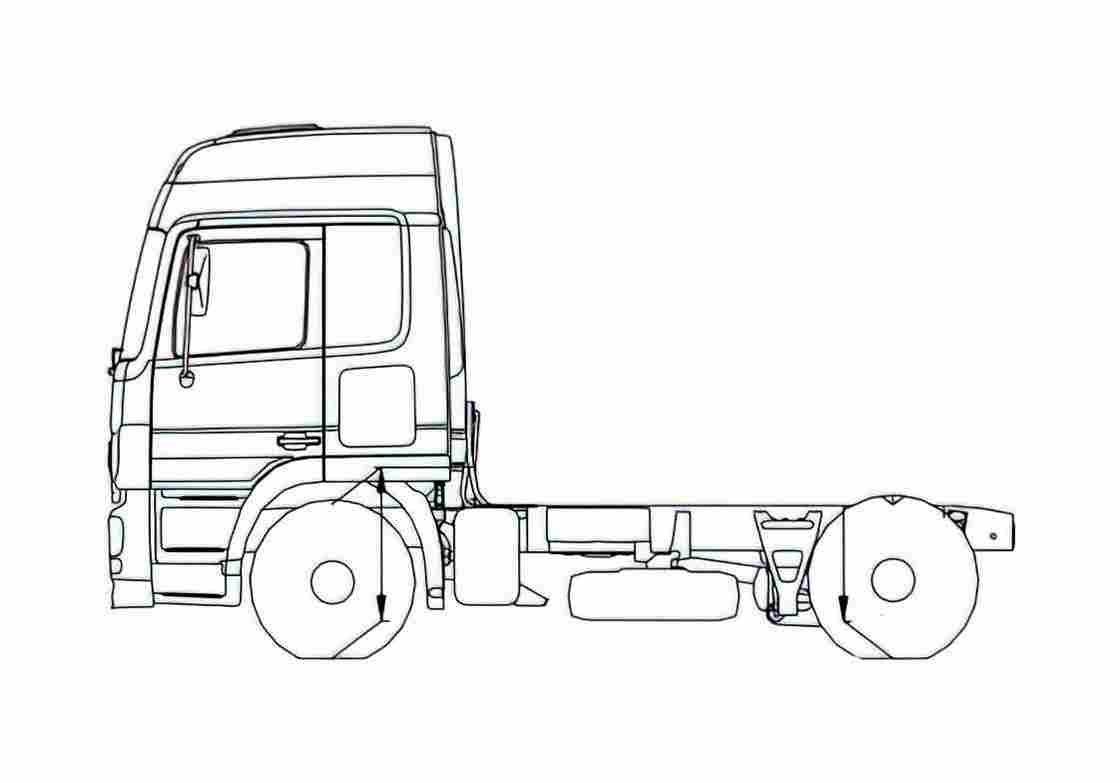 Blueprint Mercedes Benz Actros 18MLS Midliner Truck A4 Photo Print
