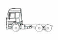 Blueprint Mercedes Benz Actros 33S 6x4 Truck A4 Photo Print