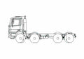 Blueprint Mercedes Benz Actros 41K 8x4 Truck A4 Photo Print